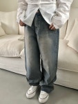 아르코이리스 Zenia pants 제니아 데님 팬츠 워싱 와이드핏 청바지