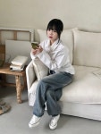 아르코이리스 Zenia pants 제니아 데님 팬츠 워싱 와이드핏 청바지