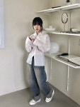 아르코이리스 Zenia pants 제니아 데님 팬츠 워싱 와이드핏 청바지