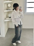 아르코이리스 Zenia pants 제니아 데님 팬츠 워싱 와이드핏 청바지