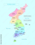 한반도 지도 벡터 스톡 벡터 | Adobe Stock