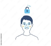 Face ID・顔認証をする男性 素材庫向量圖 | Adobe Stock