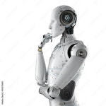 humanoid robot thinking Stock Photo | Adobe Stock humanoid robot thinking Stock Photo
