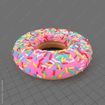 Stylized donut With sprinkles Stock 3D 에셋 | Adobe Stock Stylized donut With sprinkles Stock 3D 에셋