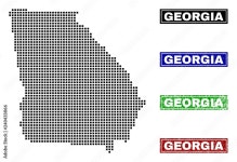 Georgia political regions green outline map set 56327729 Vector Art at Vecteezy Download Georgia political regions green outline... 