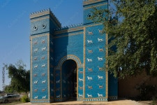 Ishtar-Gate entrance to the ancient city of Babylon in Iraq... entrance to the ancient city of Babylon in Iraq Stock Photo