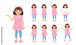 Cute Little Girl Vector Art, Icons, and Graphics for Free Download