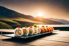 sushi on the beach Stock Photo | Adobe Stock sushi on the beach Stock Photo