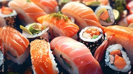 platter of sushi anime style Stock Illustration | Adobe Stock platter of sushi anime style Stock Illustration