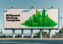 Horizontal Billboard Mockup Template Stock 템플릿 | Adobe Stock Horizontal Billboard Mockup Template Stock 템플릿