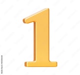 Number 1 3d Gold One 13453453 PNG Download Number 1 3d Gold One for free