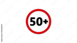 50 plus icon sign animation on white background.Under 50 sign warning symbol. Stock Video | Adobe Stock 50 plus icon sign... 