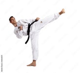 Taekwondo, Sidekick, vor weiß 스톡 사진 | Adobe Stock