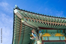 한국의 전통 건축과 단청 무늬 스톡 사진 | Adobe Stock