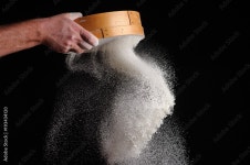 mens hands are sifting flour through a sieve on black background Stock Photo | Adobe Stock mens hands are sifting flour through... 