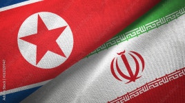 North Korea and Iran two flags textile cloth, fabric texture Stock Photo | Adobe Stock North Korea and Iran two flags textile... 