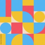 Abstract vector pattern design in Scandinavian style for web banner, business presentation, branding package, fabric print... 