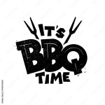 Its BBQ time retro logo, emblem Stock Vector | Adobe Stock Its BBQ time retro logo, emblem Stock Vector