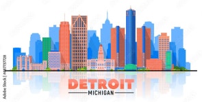 Detroit Skyline PNGs for Free Download