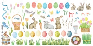 Easter egg on watercolor background 210074 Vector Art at Vecteezy Download Easter egg on watercolor background  for free