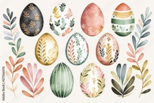 Easter egg on watercolor background 210074 Vector Art at Vecteezy Download Easter egg on watercolor background  for free