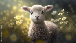 Lamb Flowers Stock Illustration | Adobe Stock Lamb Flowers Stock Illustration