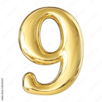 Gold 3D Number 9 Stock Illustration | Adobe Stock Gold 3D Number 9 Stock Illustration