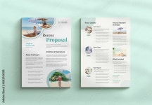 Travel Recess Proposal Flyer Layout Stock 템플릿 | Adobe Stock Travel Recess Proposal Flyer Layout Stock 템플릿