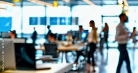 An open-plan office for busy professionals generated by AI Stock 비디오 | Adobe Stock A contemporary business office with a...