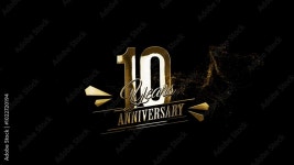 Luxury 10th Anniversary, Celebrate 10 Years Anniversary, 10th Years Anniversary Video, 3D 10 Year Anniversary Logo, Lettering 10... 