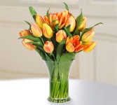 Faux Tulip in Glass Vase | Pottery Barn