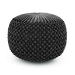 Simpli Home Renee 20 Wide Velvet Round Pouf Ottoman & Reviews | Wayfair
