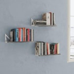 Latitude Run® Floating Shelves for Wall, Bathroom Shelves for Over The Toilet Storage Set of 3 | Wayfair