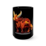 East Urban Home Fire Bull Black Mug 15Oz | Wayfair