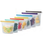 Glorbu 7Pcs Silicone Reusable Food Storage Bags(3L, 4M) | Wayfair
