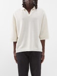 Raey レイ リネンコットン ポロセーター ホワイト｜MATCHESFASHION（マッチズファッション) リネンコットン ポロセーター | レイ