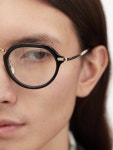 Grey Round acetate and titanium glasses | Thom Browne | MATCHES UK Round acetate and titanium glasses | Thom Browne