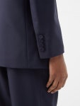 Navy Single-breasted tailored wool blazer | Another Tomorrow | MATCHES UK Single-breasted tailored wool blazer | Another Tomorrow