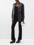 Black High-rise jersey trousers | Norma Kamali | MATCHES UK High-rise jersey trousers | Norma Kamali