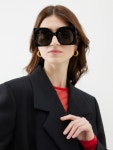 Black Oversized square-frame acetate sunglasses | Gucci | MATCHES UK Oversized square-frame acetate sunglasses | Gucci