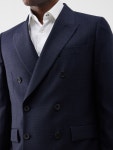 Navy Double-breasted wool suit jacket | Paul Smith | MATCHES UK Double-breasted wool suit jacket | Paul Smith