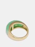 Green multi BomBae diamond, chrysoprase & 18kt gold ring | Gemella | MATCHES UK BomBae diamond, chrysoprase & 18kt gold ring... 
