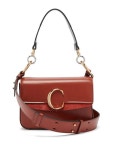 The C leather and suede shoulder bag | Chloé | MATCHESFASHION UK