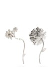 Mismatched floral silver-plated earrings | MarquesAlmeida | MATCHESFASHION UK
