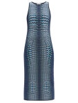 Marine Serre Marine Serre Moonfish Skin-jacquard dress Blue｜MATCHESFASHION（マッチズファッション) Moonfish Skin-jacquard... 