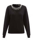 Christopher Kane Christopher Kane Beaded organic cotton-jersey sweatshirt Black｜MATCHESFASHION（マッチズファッション)... 
