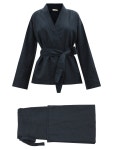 Navy Wrap organic cotton-blend pyjama set | General Sleep | MATCHESFASHION UK Wrap organic cotton-blend pyjama set | General Sleep