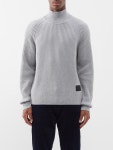 Grey High neck ribbed-knit wool sweater | Paul Smith | MATCHESFASHION UK High neck ribbed-knit wool sweater | Paul Smith