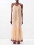 Neutral Tasselled checked-muslin maxi dress | Ulla Johnson | MATCHESFASHION UK Tasselled checked-muslin maxi dress | Ulla Johnson