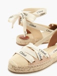 Lauren logo-print canvas and leather espadrilles | Chloé | MATCHESFASHION UK